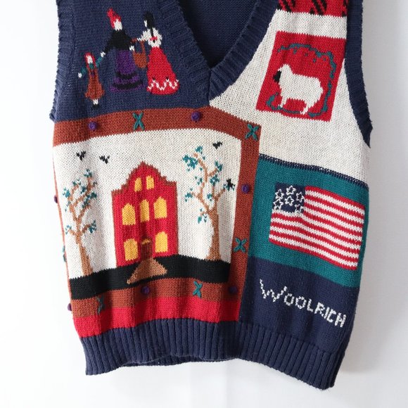 SOLD vintage woolrich americana sweater vest pullover - Picture 2 of 5